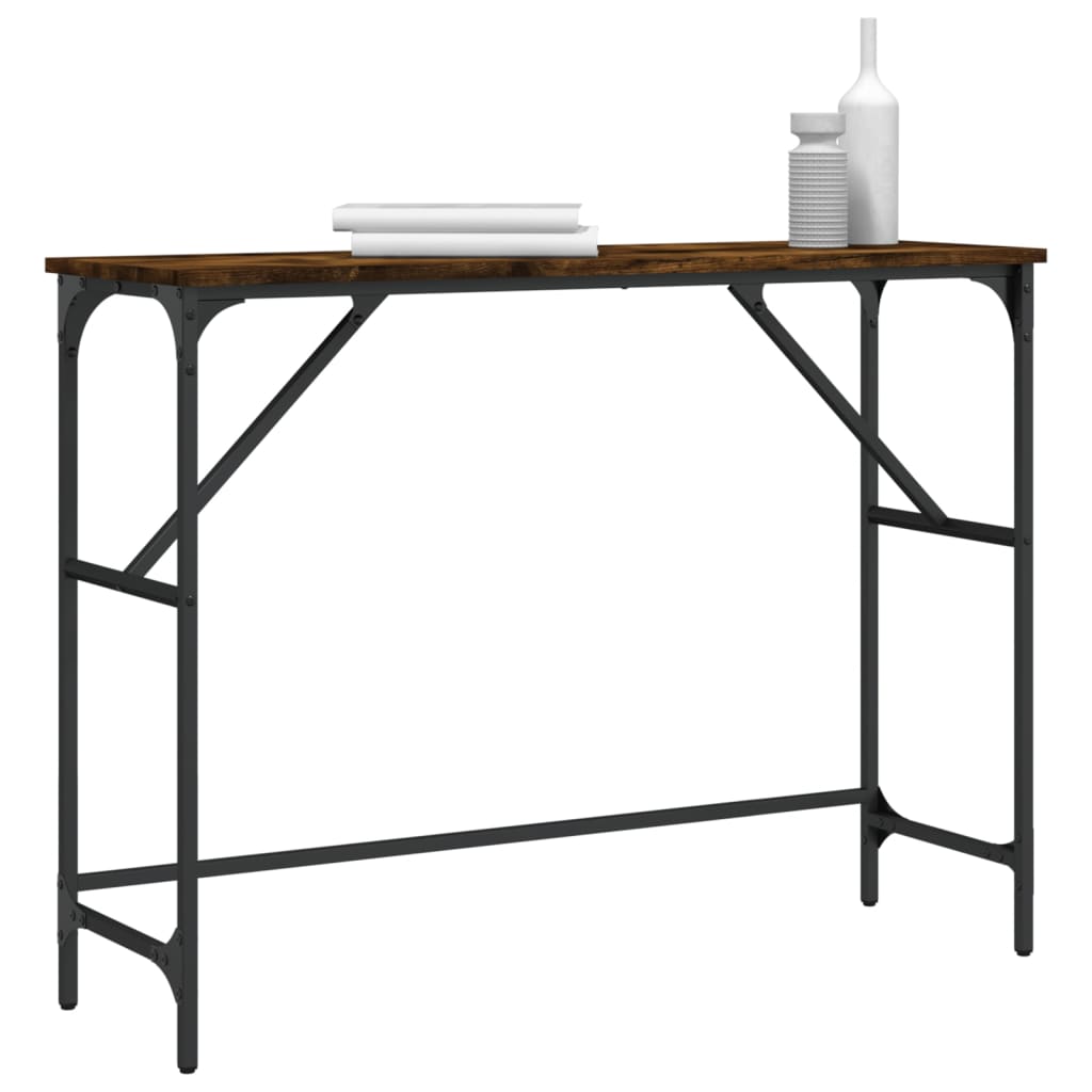 Wandtafel 100X32X75 Cm Bewerkt Hout Gerookt Eikenkleurig