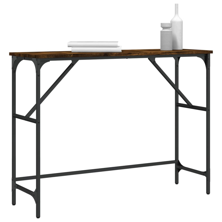 Wandtafel 100X32X75 Cm Bewerkt Hout Gerookt Eikenkleurig