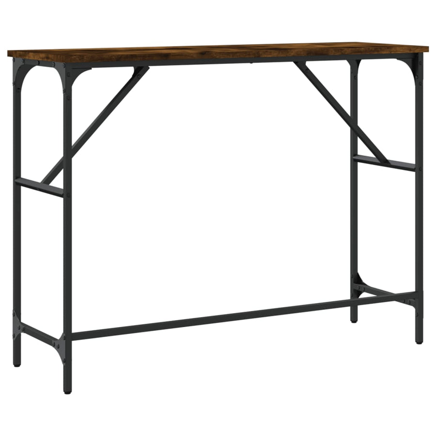 Wandtafel 100X32X75 Cm Bewerkt Hout Gerookt Eikenkleurig