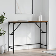 Wandtafel 100x32x75 cm bewerkt hout gerookt eiken