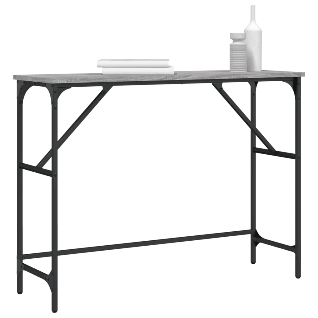 Wandtafel 100X32X75 Cm Bewerkt Hout Grijs Sonoma Eikenkleurig