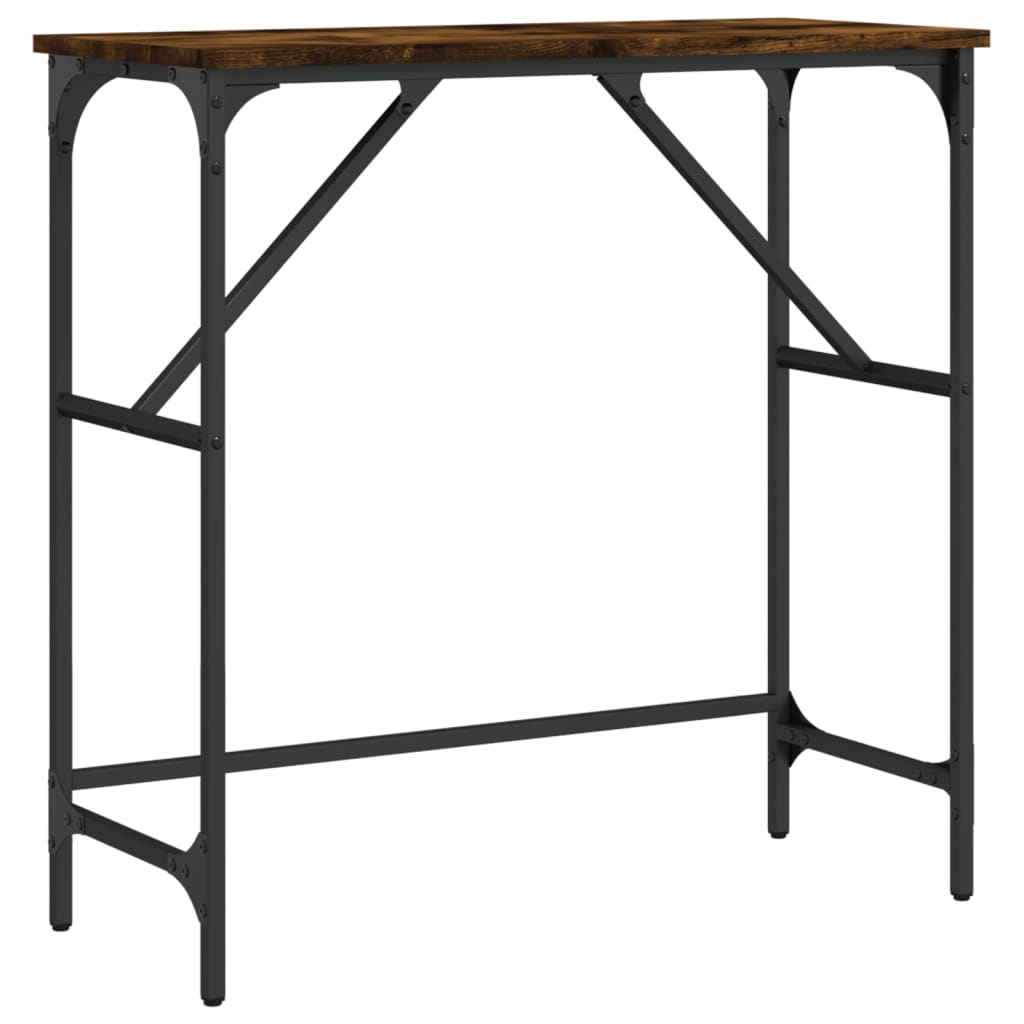 Wandtafel 75X32X75 Cm Bewerkt Hout Gerookt Eikenkleurig