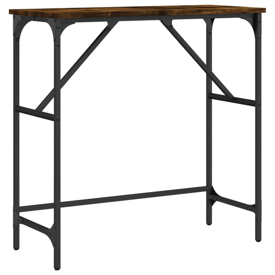 Wandtafel 75X32X75 Cm Bewerkt Hout Gerookt Eikenkleurig