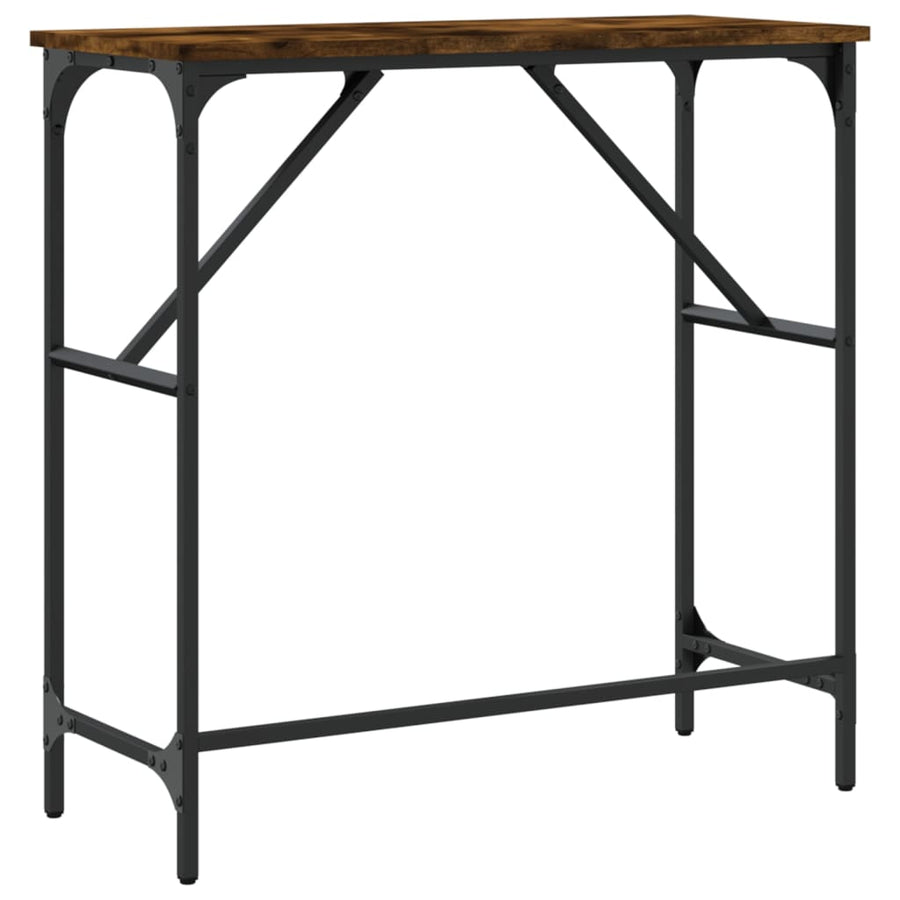 Wandtafel 75X32X75 Cm Bewerkt Hout Gerookt Eikenkleurig