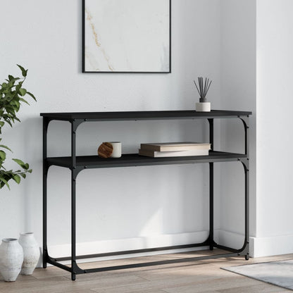 Wandtafel 100X35,5X75 Cm Bewerkt Hout Zwart