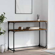 Wandtafel 100x35,5x75 cm bewerkt hout gerookt eiken