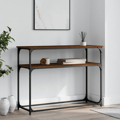 Wandtafel 100X35,5X75 Cm Bewerkt Hout Bruin Eikenkleur