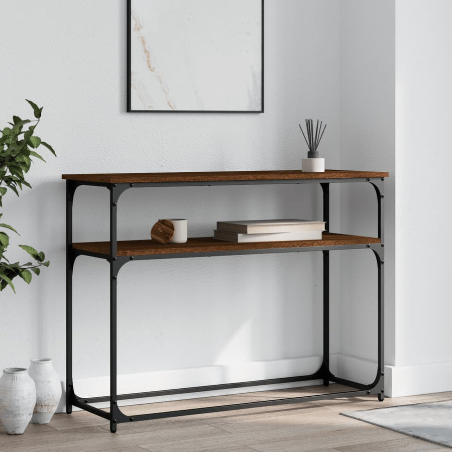 Wandtafel 100X35,5X75 Cm Bewerkt Hout Bruin Eikenkleur