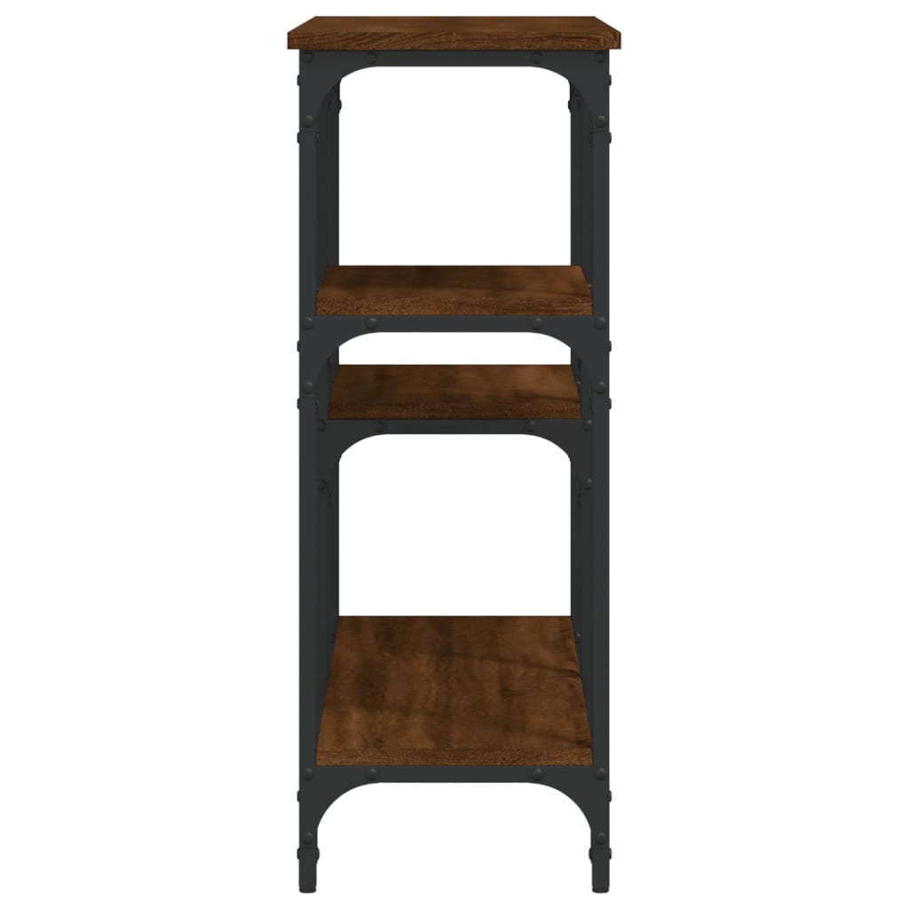 Wandtafel 102X29X75 Cm Bewerkt Hout Bruin Eikenkleur