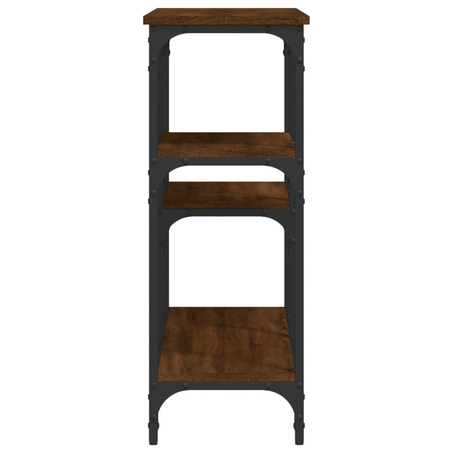 Wandtafel 102X29X75 Cm Bewerkt Hout Bruin Eikenkleur