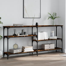 Wandtafel 160X29X75 Cm Bewerkt Hout Gerookt Eikenkleurig