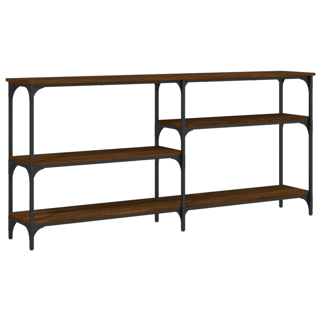 Wandtafel 160X29X75 Cm Bewerkt Hout Bruin Eikenkleur