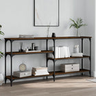 Wandtafel 160x29x75 cm bewerkt hout bruin
