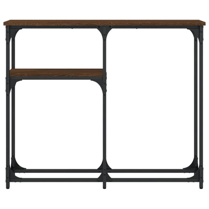 Wandtafel 90X22,5X75 Cm Bewerkt Hout Bruin Eikenkleur