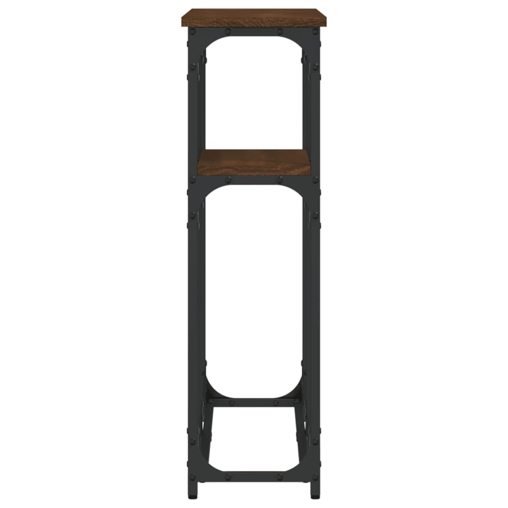 Wandtafel 90X22,5X75 Cm Bewerkt Hout Bruin Eikenkleur