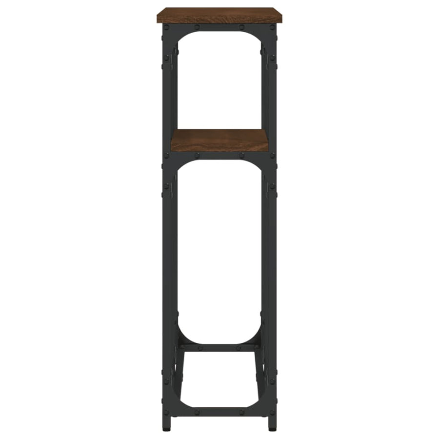 Wandtafel 90X22,5X75 Cm Bewerkt Hout Bruin Eikenkleur
