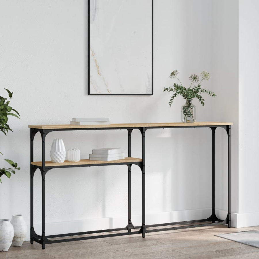 Wandtafel 145X22,5X75 Cm Bewerkt Hout Sonoma Eikenkleurig