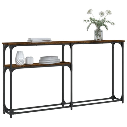 Wandtafel 145X22,5X75 Cm Bewerkt Hout Gerookt Eikenkleurig