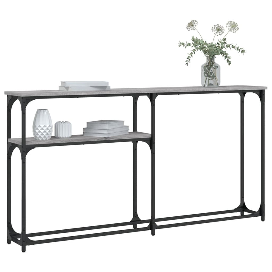 Wandtafel 145X22,5X75 Cm Bewerkt Hout Grijs Sonoma Eikenkleurig