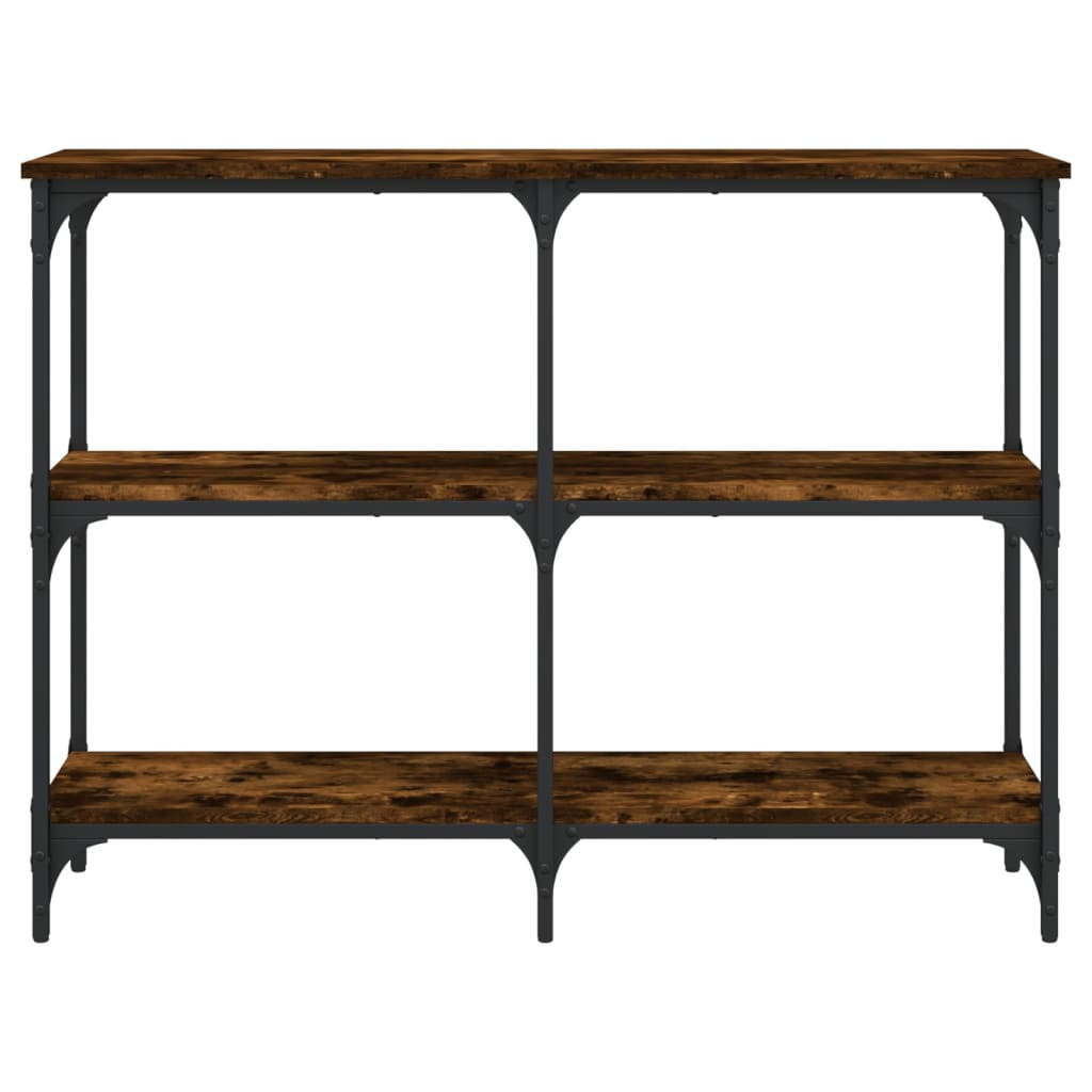 Wandtafel 100X29X75 Cm Bewerkt Hout Gerookt Eikenkleurig