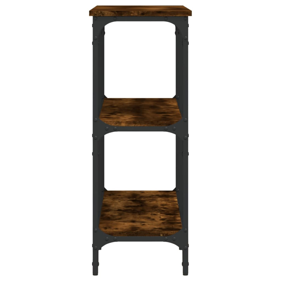 Wandtafel 100X29X75 Cm Bewerkt Hout Gerookt Eikenkleurig