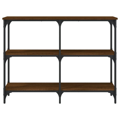 Wandtafel 100X29X75 Cm Bewerkt Hout Bruin Eikenkleur