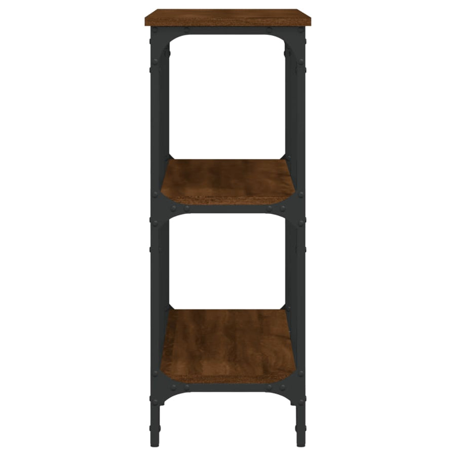 Wandtafel 100X29X75 Cm Bewerkt Hout Bruin Eikenkleur