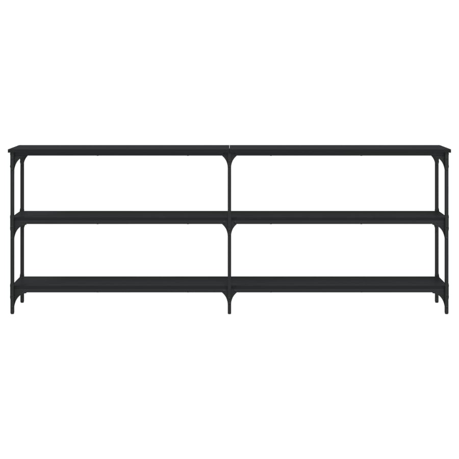 Wandtafel 200X29X75 Cm Bewerkt Hout Zwart