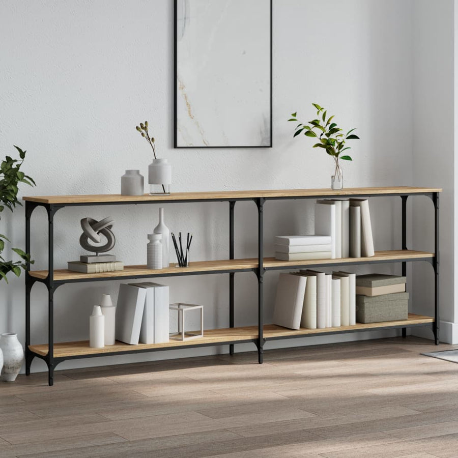 Wandtafel 200X29X75 Cm Bewerkt Hout Sonoma Eikenkleurig