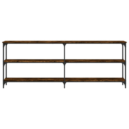 Wandtafel 200X29X75 Cm Bewerkt Hout Gerookt Eikenkleurig