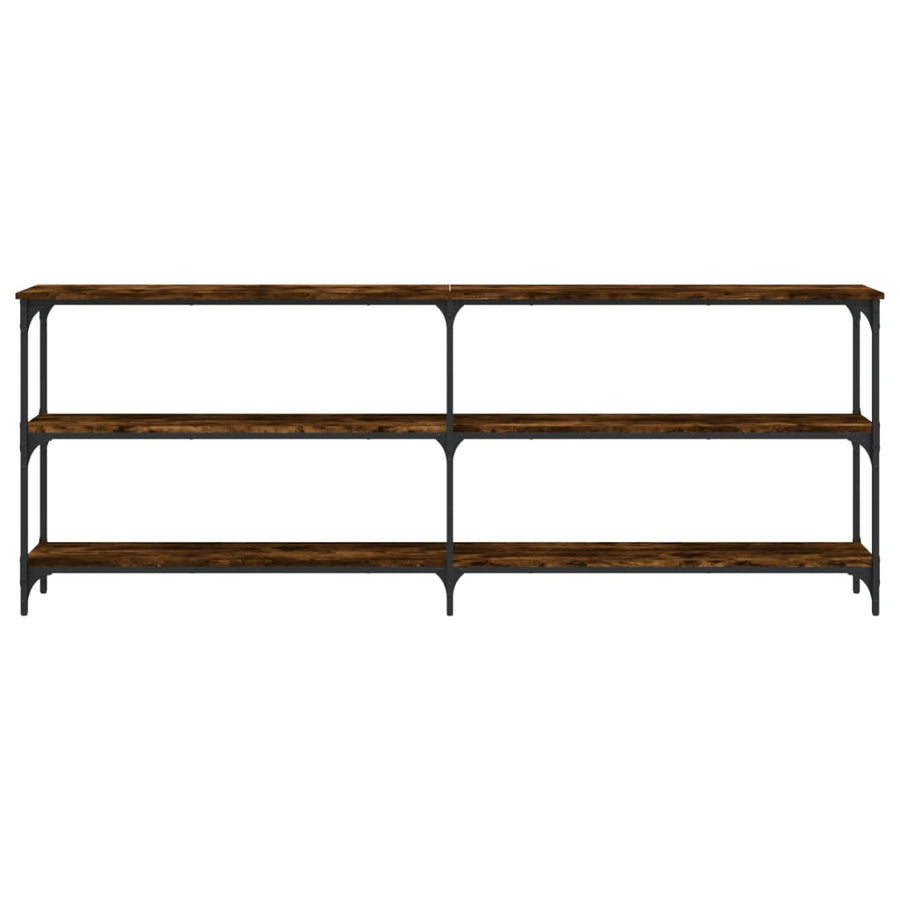 Wandtafel 200X29X75 Cm Bewerkt Hout Gerookt Eikenkleurig