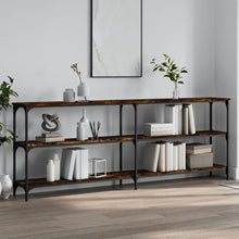 Wandtafel 200X29X75 Cm Bewerkt Hout Gerookt Eikenkleurig