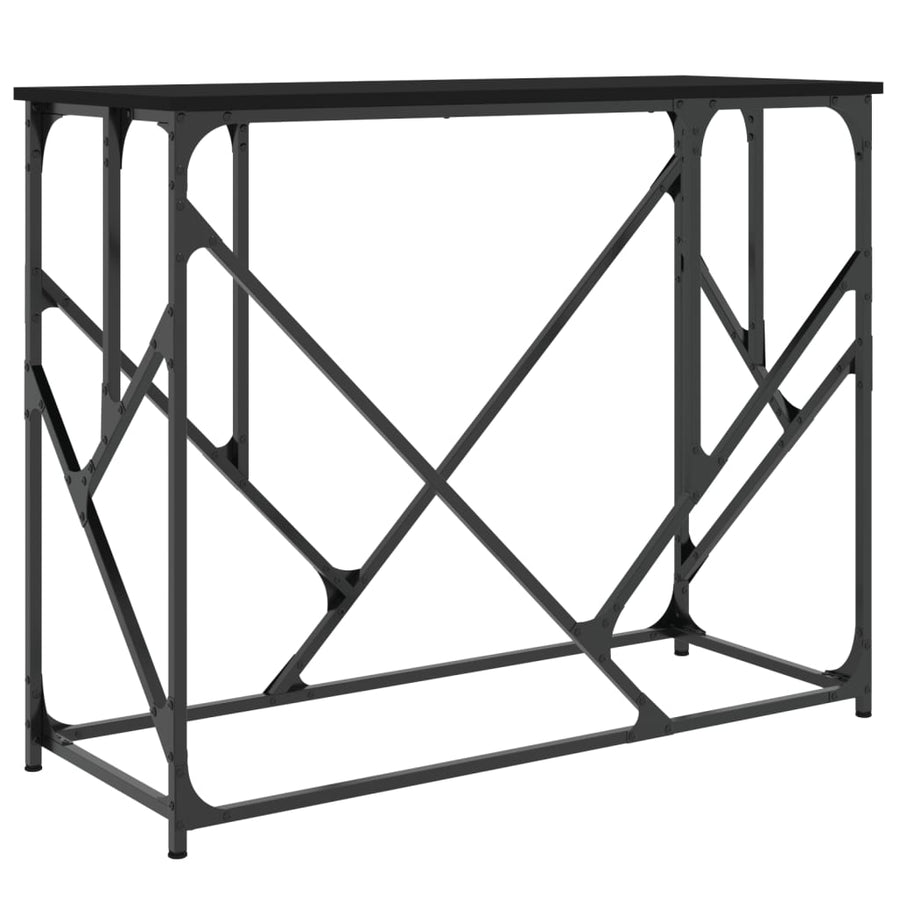 Wandtafel 100X40X80 Cm Bewerkt Hout Zwart
