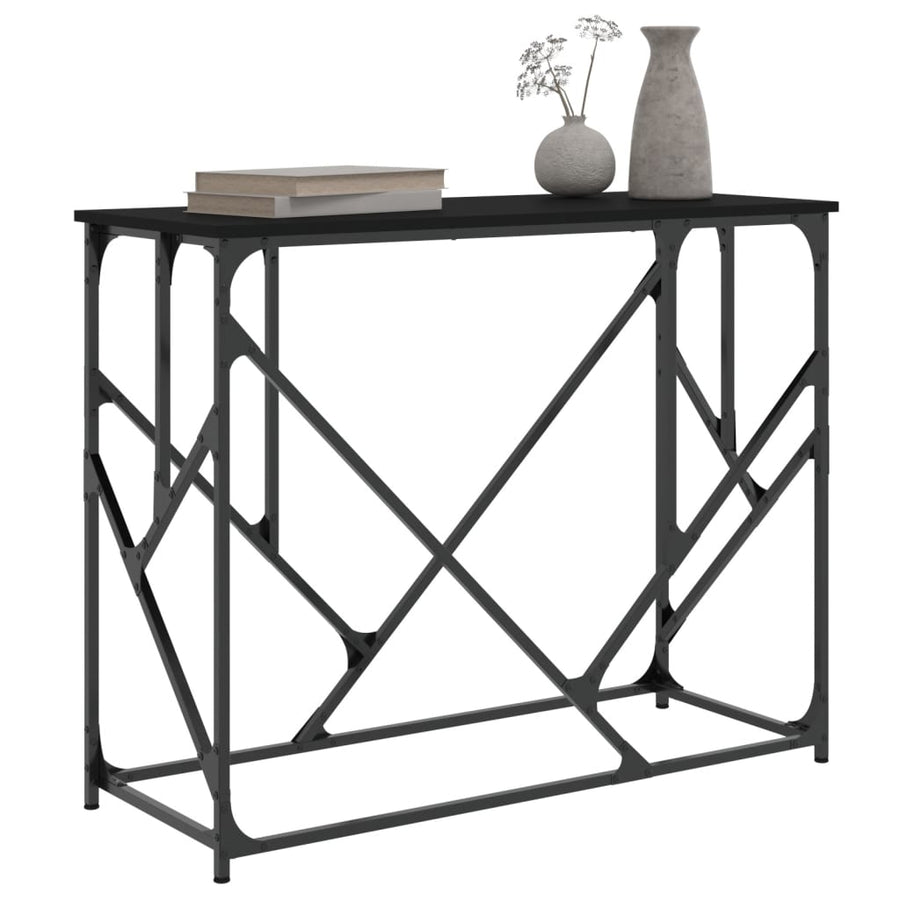 Wandtafel 100X40X80 Cm Bewerkt Hout Zwart