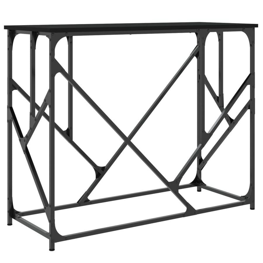 Wandtafel 100X40X80 Cm Bewerkt Hout Zwart