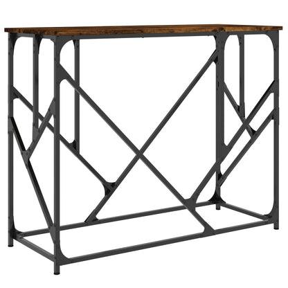 Wandtafel 100X40X80 Cm Bewerkt Hout Gerookt Eikenkleurig