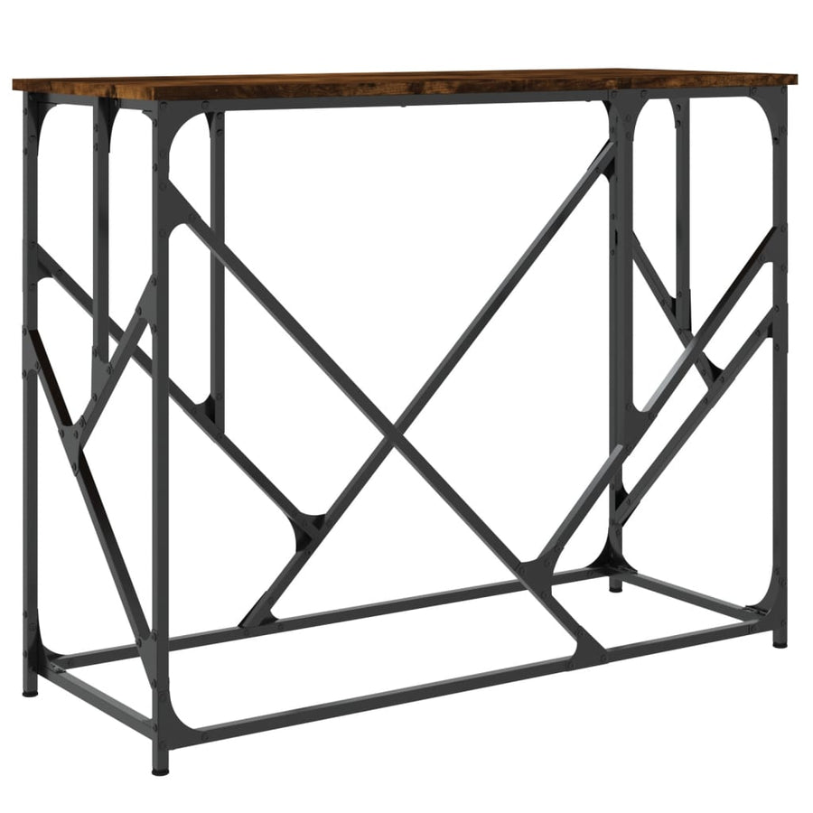 Wandtafel 100X40X80 Cm Bewerkt Hout Gerookt Eikenkleurig