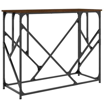 Wandtafel 100X40X80 Cm Bewerkt Hout Bruin Eikenkleur