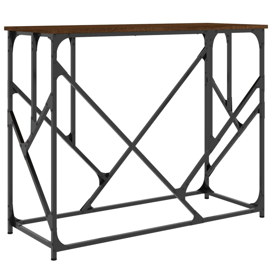Wandtafel 100X40X80 Cm Bewerkt Hout Bruin Eikenkleur