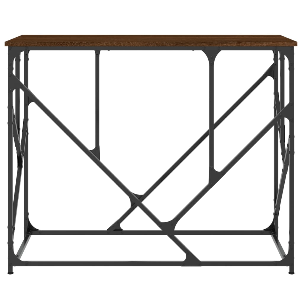 Wandtafel 100X40X80 Cm Bewerkt Hout Bruin Eikenkleur