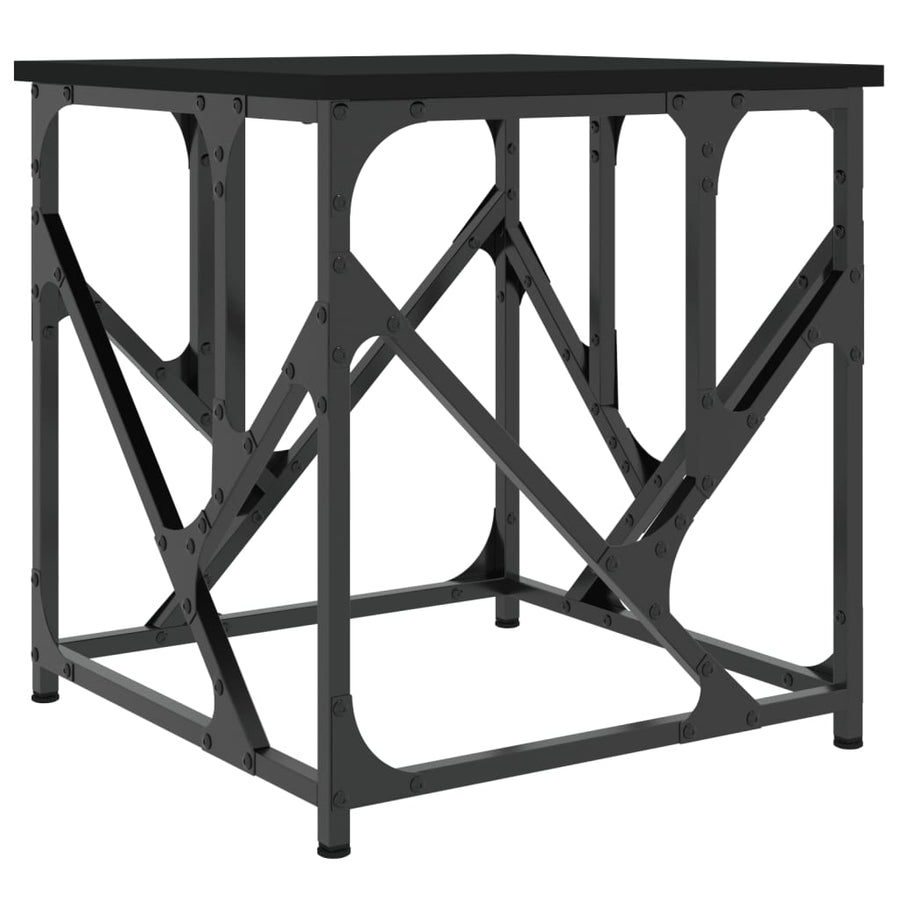 Salontafel 45X45X47,5 Cm Bewerkt Hout 45 x 45 x 47.5 cm Zwart