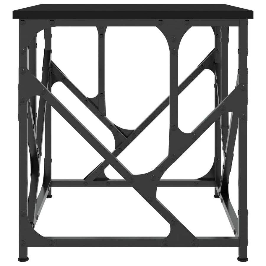 Salontafel 45X45X47,5 Cm Bewerkt Hout 45 x 45 x 47.5 cm Zwart