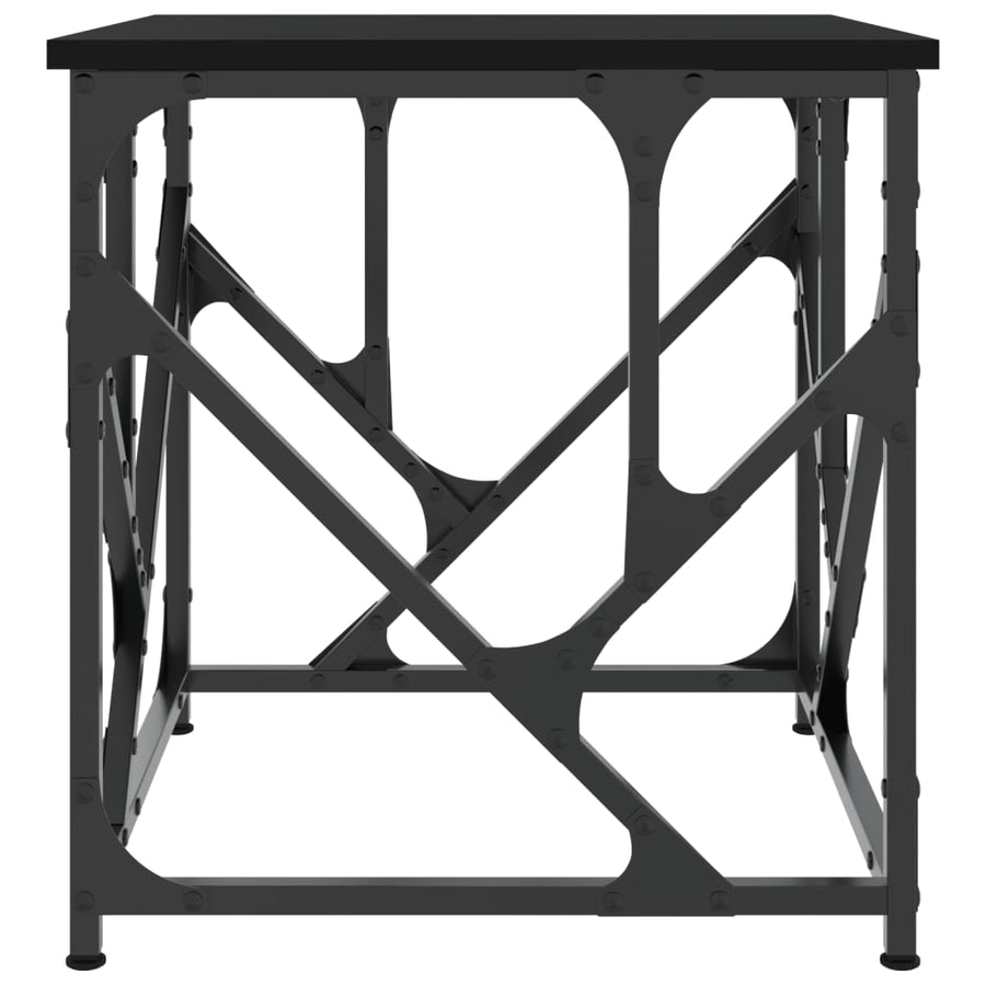 Salontafel 45X45X47,5 Cm Bewerkt Hout 45 x 45 x 47.5 cm Zwart