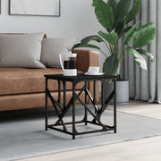 Salontafel 45x45x47,5 cm bewerkt hout zwart metaal