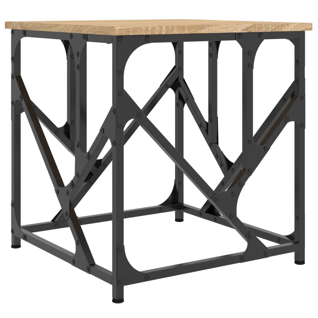 Salontafel 45X45X47,5 Cm Bewerkt Hout Kleurig 45 x 45 x 47.5 cm Sonoma eiken
