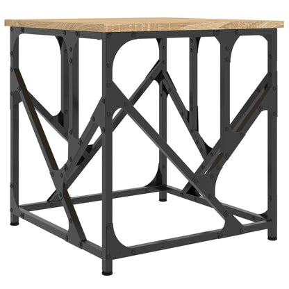 Salontafel 45X45X47,5 Cm Bewerkt Hout Kleurig 45 x 45 x 47.5 cm Sonoma eiken
