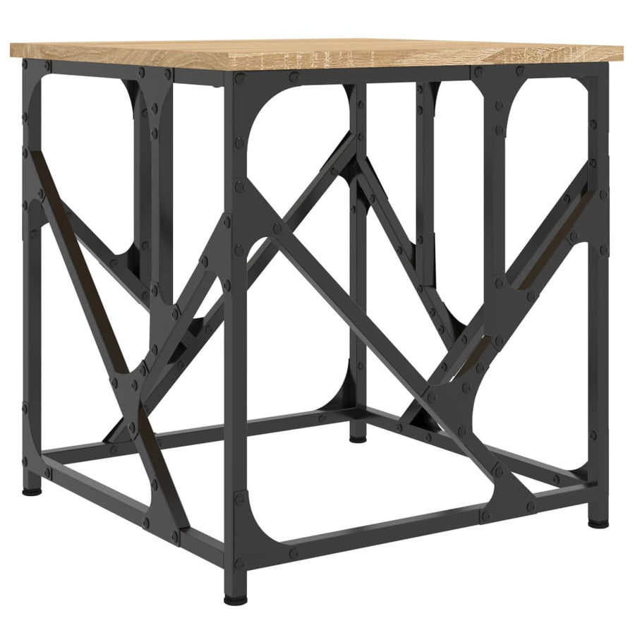 Salontafel 45X45X47,5 Cm Bewerkt Hout Kleurig 45 x 45 x 47.5 cm Sonoma eiken