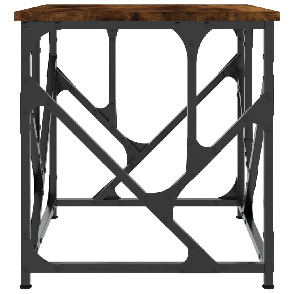 Salontafel 45X45X47,5 Cm Bewerkt Hout Kleurig 45 x 45 x 47.5 cm Gerookt eiken