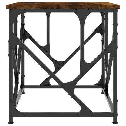 Salontafel 45X45X47,5 Cm Bewerkt Hout Kleurig 45 x 45 x 47.5 cm Gerookt eiken
