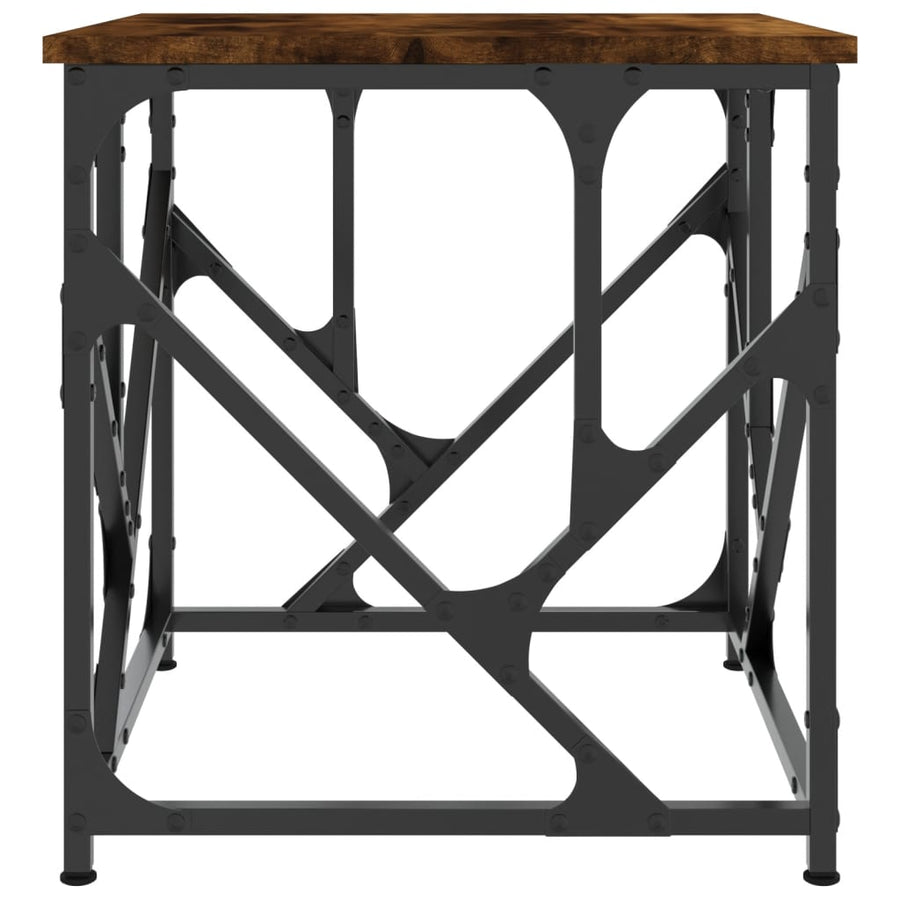 Salontafel 45X45X47,5 Cm Bewerkt Hout Kleurig 45 x 45 x 47.5 cm Gerookt eiken